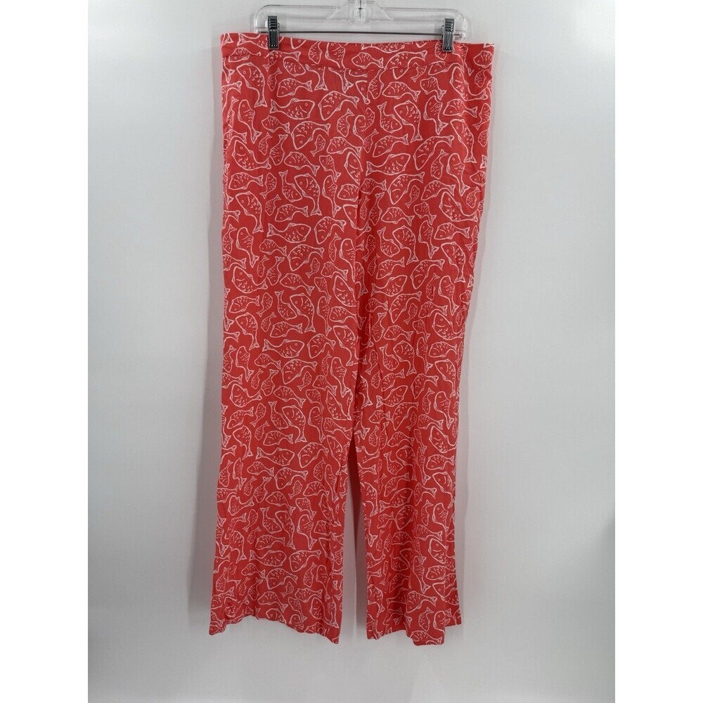 Vineyard Vines Fish Catch Of The Day Pants Mai Tai Tropical Rayon 37W" X 32L"